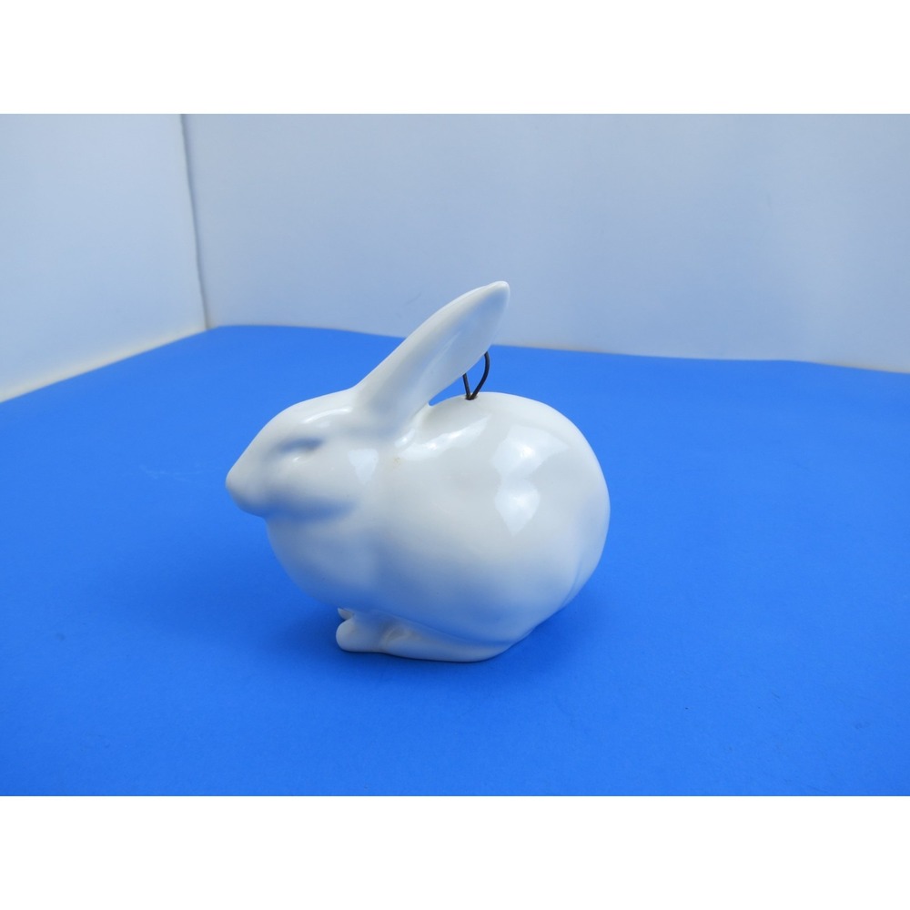 Rookwood Pottery 6160 Bunny Rabbit 2013 White Glaze Ornament